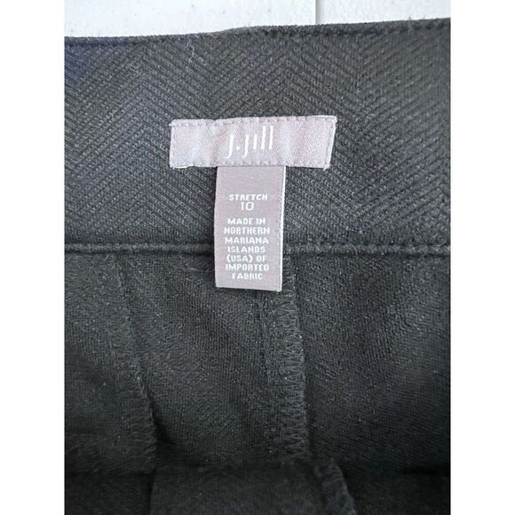 J Jill Wide Leg Pants Size 10 Black Pockets Stretch Soft Knit Capsule 32" Inseam - Picture 7 of 9